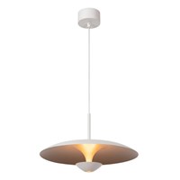Lucide KENNETH - Suspension - Ø 40 cm - LED Dim. - 1x12W 2700K - Blanc | Premium allumé 1