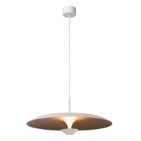 Lucide Premium KENNETH - Hanglamp - Ø 60 cm - LED Dimb. - 1x16W 2700K - Wit aangezet 1
