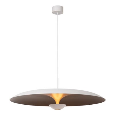 Lucide KENNETH - Pendant light - Ø 80 cm - LED Dim. - 1x22W 2700K - White | Premium