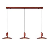 Lucide JOSEFINE - Pendant light - LED Dim. - CCT - 3x11W 2200K/3000K - Terracotta - Vibes turned on 5