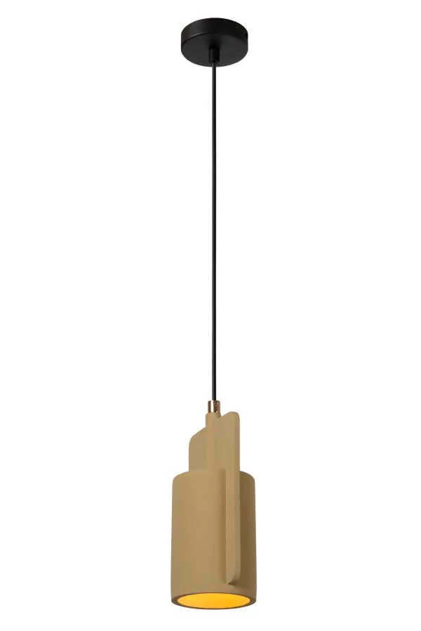 Lucide NINJA - Lámpara colgante - Ø 11,5 cm - 1xE27 - Amarillo - encendido 4