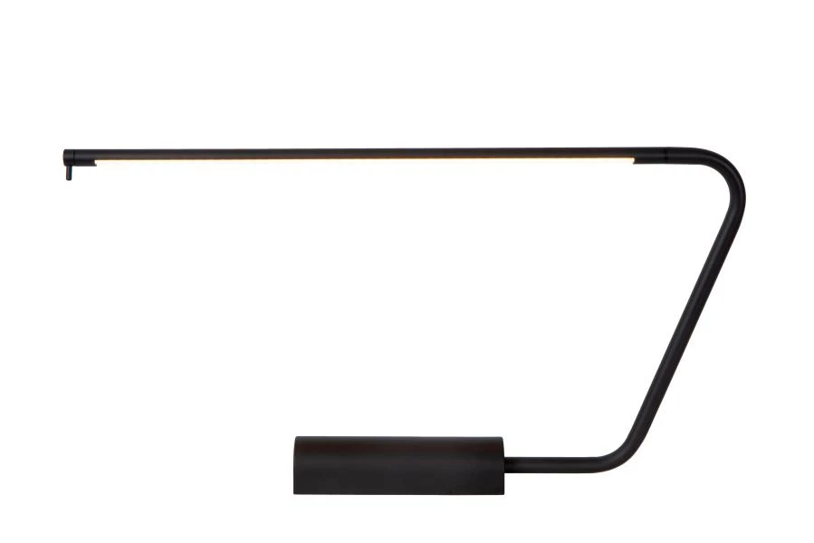 Lucide MADISON - Lampe de bureau - LED Dim to warm - 1x6,5W 2600K/2800K - Noir - allumé