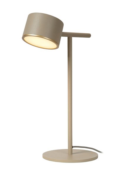 Lucide GIAN - Lampe de table - LED Dim. - 1x9W 2700K - Taupe