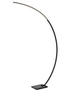 Lucide CURVE - Lampadaire arceau - LED Dim. - 1x15W 2700K - Noir allumé