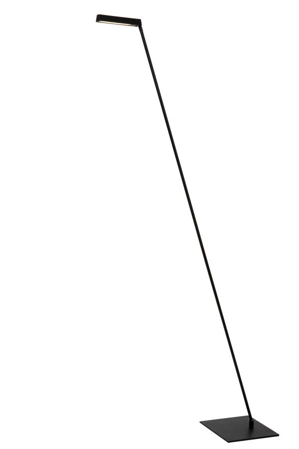 Lucide LAVALE - Floor reading lamp - LED Dim. - 1x3W 2700K - Black - turned on
