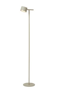 Lucide GIAN - Vloerlamp - LED Dimb. - 1x9W 2700K - Taupe aangezet 1