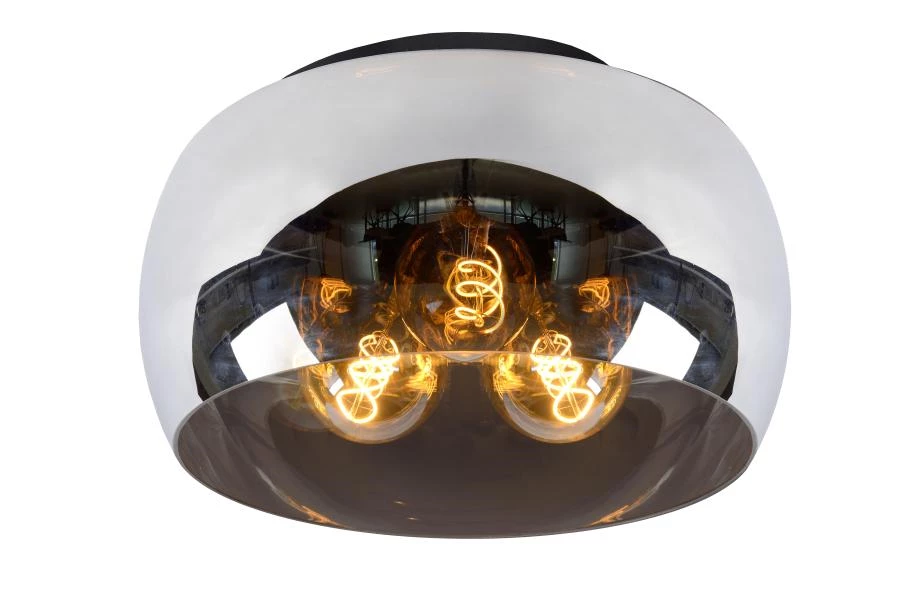 Lucide OLIVIA - Lámpara de techo - Ø 40 cm - 3xE27 - Ahumado - encendido 5