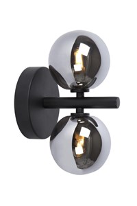 Lucide TYCHO - Lámpara de pared - 2xG9 - Negro encendido