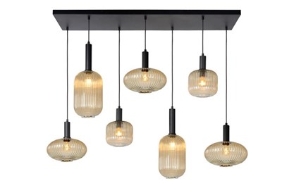 Lucide MALOTO - Suspension - 7xE27 - Ambre
