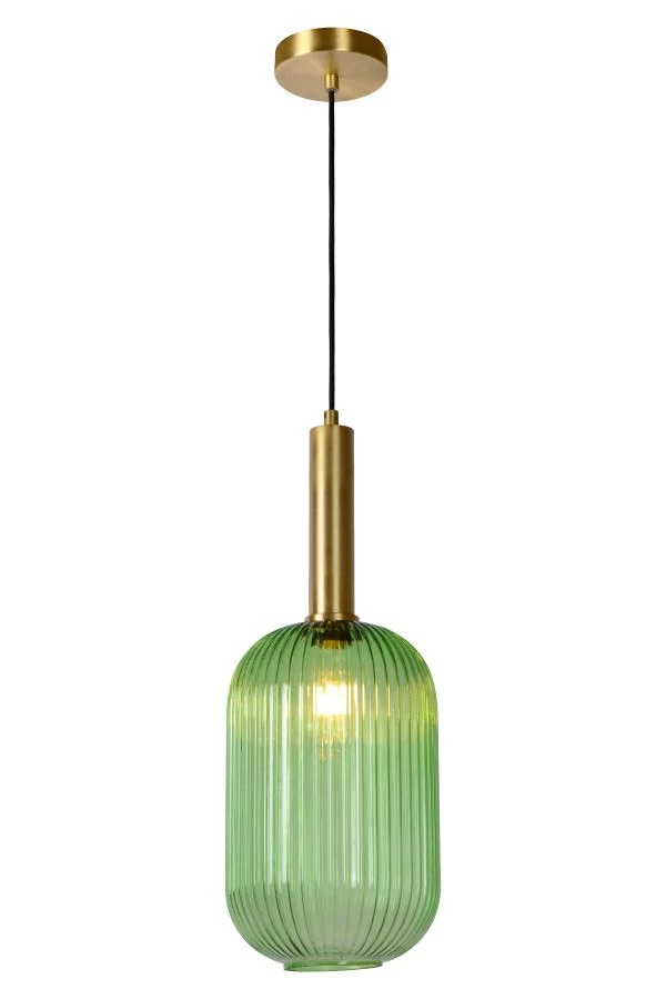Lucide MALOTO - Pendant light - Ø 20 cm - 1xE27 - Green - turned on 3