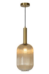 Lucide MALOTO - Pendelleuchten - Ø 20 cm - 1xE27 - Amber eingeschaltet 2