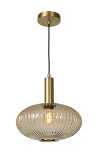 Lucide MALOTO - Lámpara colgante - Ø 30 cm - 1xE27 - Ámbar encendido 2