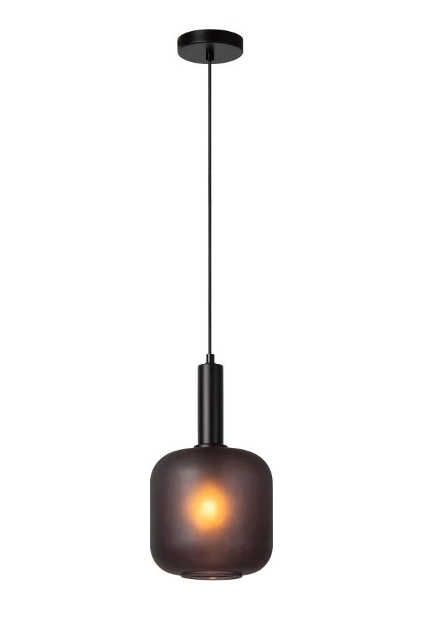 Lucide ELOISE - Pendant light - Ø 21 cm - 1xE27 - Black - turned on