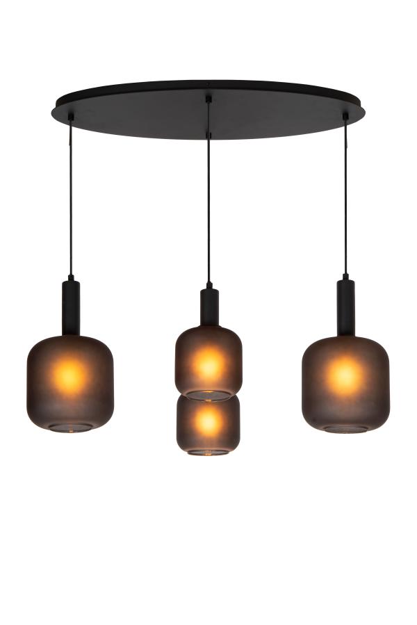 Lucide ELOISE - Pendant light - Ø 40 cm - 3xE27 - Black