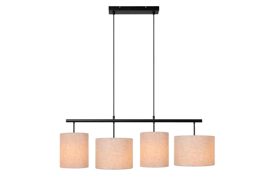 Lucide MAYA - Hanglamp - 4xE27 - Beige - aangezet 8
