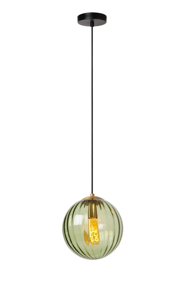 Lucide MONSARAZ - Lámpara colgante - Ø 25 cm - 1xE27 - Verde - encendido 3