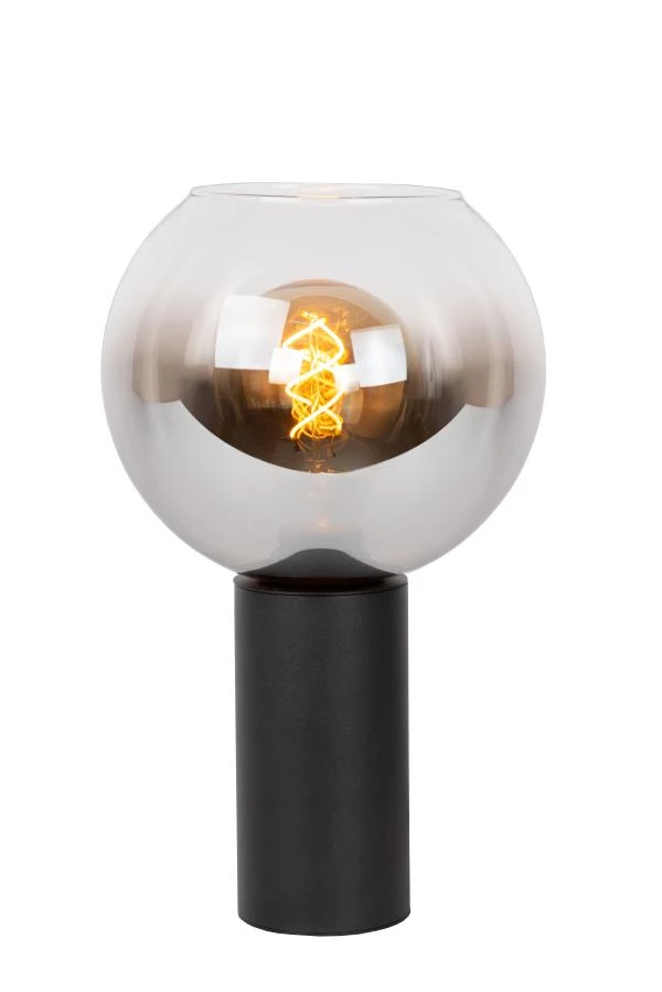 Lucide MARIUS - Table lamp - Ø 20 cm - 1xE27 - Black - turned on
