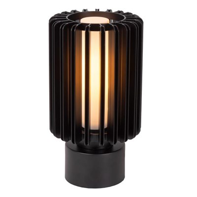 Lucide LAMBRES - Lampe de table - Ø 15 cm - 1xE27 - Noir