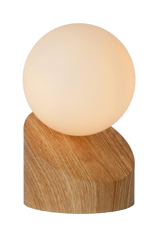 Lucide LEN - Table lamp - Ø 10 cm - 1xG9 - Dark Wood look