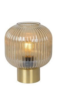 Lucide MALOTO - Lampe de table - Ø 20 cm - 1xE27 - Ambre allumé 2