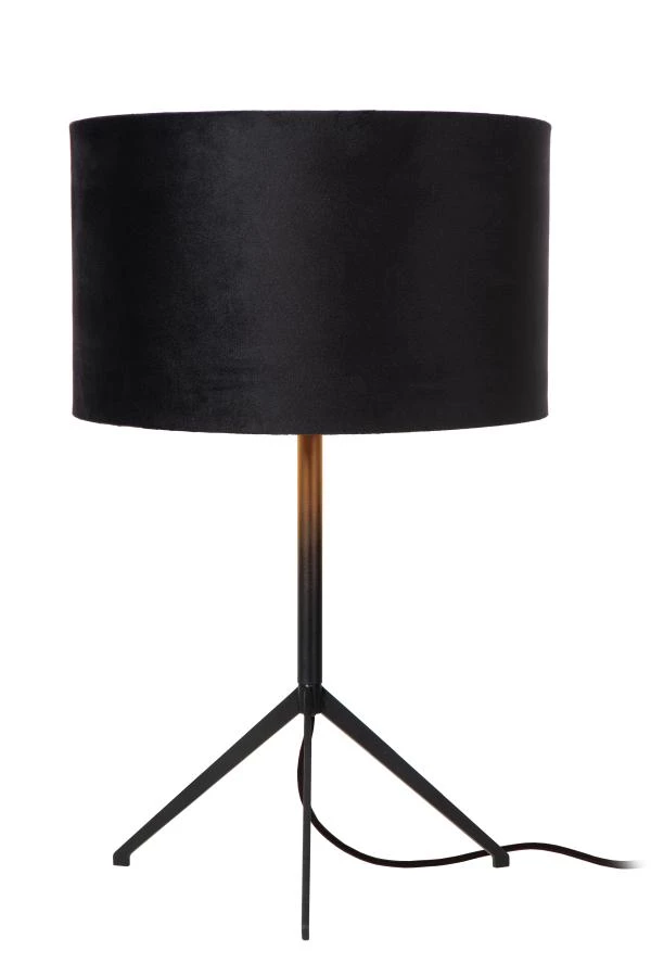Lucide TONDO - Tischlampe - Ø 30 cm - 1xE27 - Schwarz - eingeschaltet