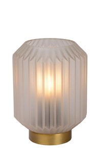 Lucide SUENO - Lampe de table - Ø 13 cm - 1xE14 - Blanc allumé 1
