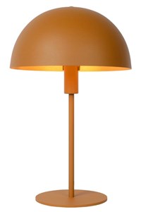 Lucide SIEMON - Lampe de table - Ø 25 cm - 1xE14 - Jaune Ocre allumé 4