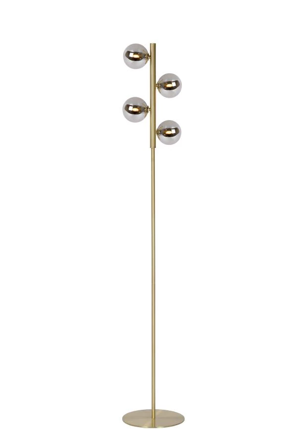 Lucide TYCHO - Floor lamp - 4xG9 - Matt Gold / Brass - turned on 2