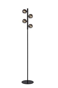 Lucide TYCHO - Floor lamp - 4xG9 - Black turned on