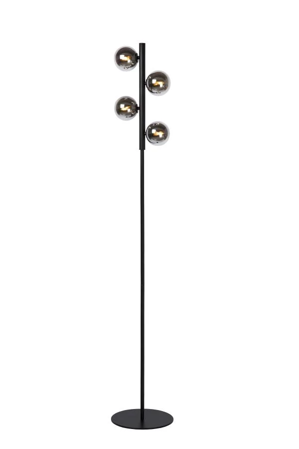 Lucide TYCHO - Floor lamp - 4xG9 - Black - turned on