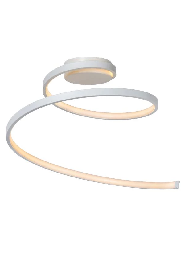 Lucide MAXENCE - Plafonnière - Ø 46 cm - LED 3 StepDim - 1x24W 3000K - Wit - aangezet 1