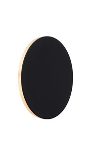 Lucide EKLYPS LED - Wandleuchte - Ø 15 cm - LED - 1x7W 3000K - Schwarz eingeschaltet
