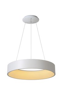Lucide TALOWE LED - Hanglamp - Ø 60 cm - LED Dimb. - 1x39W 3000K - Wit aangezet 1