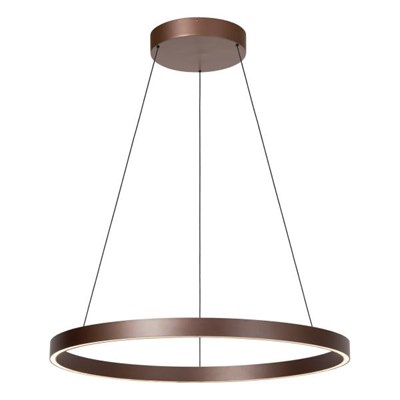 Lucide LIANE - Pendant light - Ø 80 cm - LED Dim. - CCT - 2x36W 2700K/4000K - Rust Brown | Vibes