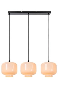 Lucide MEDINE - Suspension - 3xE27 - Opalin allumé 1