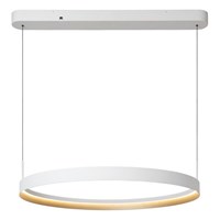 Lucide RADIANT - Pendant light - LED Dim. - CCT - 1x60W 2200K/3000K - White - Vibes turned on 1