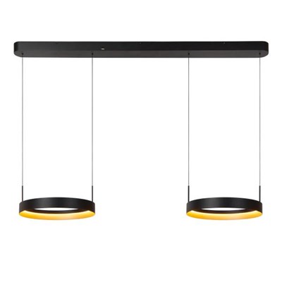Lucide RADIANT - Pendelleuchten - LED Dim. - CCT - 2x38W 2200K/3000K - Schwarz - Vibes