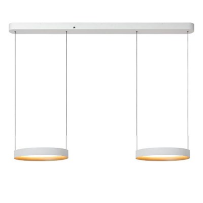 Lucide RADIANT - Suspension - LED Dim. - CCT - 2x38W 2200K/3000K - Blanc - Vibes