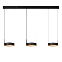 Lucide RADIANT - Pendelleuchten - LED Dim. - CCT - 3x18,6W 2200K/3000K - Schwarz - Vibes eingeschaltet