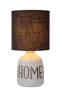 Lucide COSBY - Lampe de table - Ø 16,5 cm - 1xE14 - Blanc allumé 1