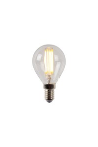Lucide P45 - Filament bulb - Ø 4,5 cm - LED Dim. - E14 - 1x4W 2700K - Transparant turned on