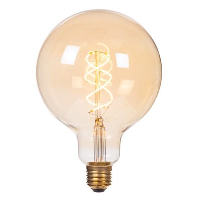 Lucide G125 - Filament lamp - Ø 12,5 cm - LED 3 StepDim (Memory) - E27 - 1x4,9W 2200K - Amber