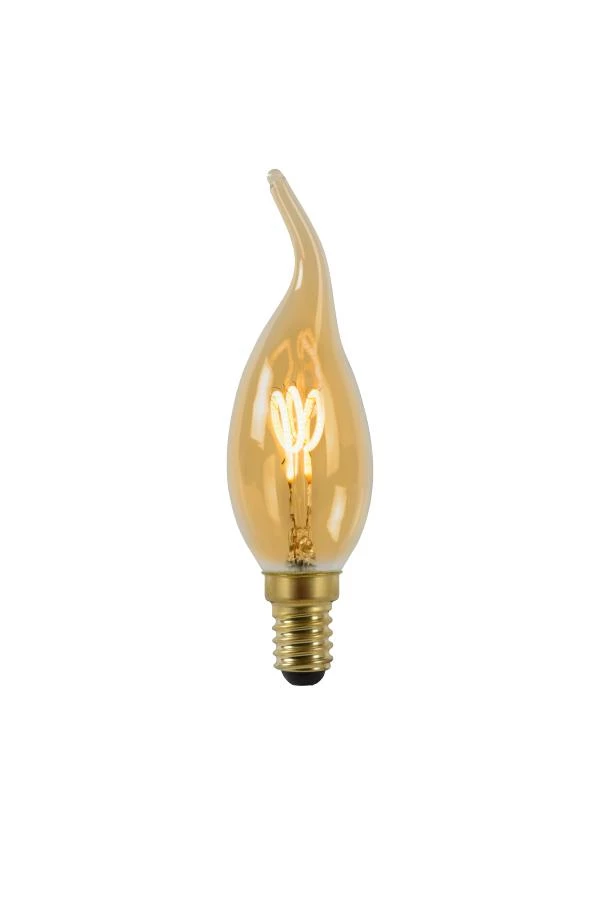 Lucide CT35 - Glühfadenlampe - Ø 3,5 cm - LED Dim. - E14 - 1x3W 2200K - Amber - eingeschaltet 2