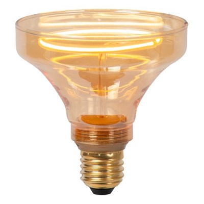 Lucide GO100 - Lámpara de filamento - Ø 10 cm - LED Regul. - E27 - 1x4W 2200K - Ámbar