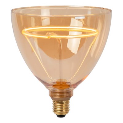 Lucide GO150 - Lámpara de filamento - Ø 15 cm - LED Regul. - E27 - 1x4W 2200K - Ámbar