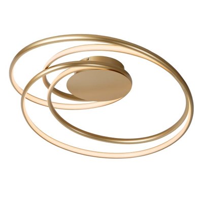 Lucide SARDANA - Flush ceiling light - LED Dim. - 1x54W 2700K - Matt Gold / Brass | Premium