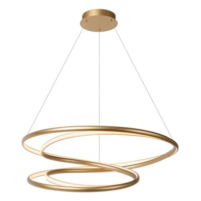 Lucide SARDANA - Pendant light - Ø 80 cm - LED Dim. - 1x74W 2700K - Matt Gold / Brass | Premium