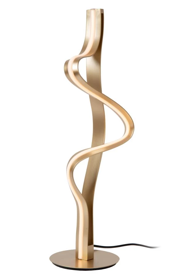 Lucide Premium LAMBADA - Lampe de table - LED Dim. - 1x19W 2700K - Or Mat / Laiton - allumé 2
