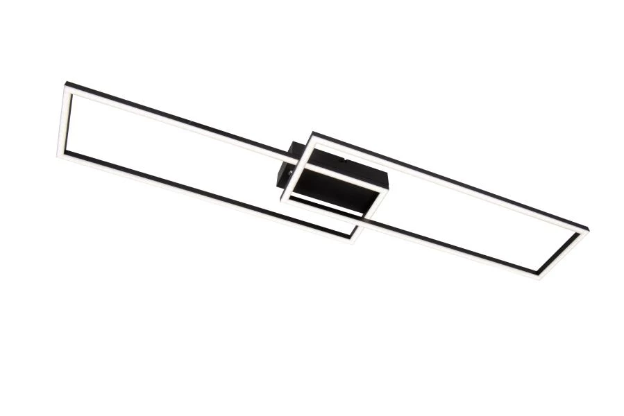 Lucide ARIANNE - Flush ceiling light - LED - CCT - 1x23W 2700K/4000K - Black - turned on