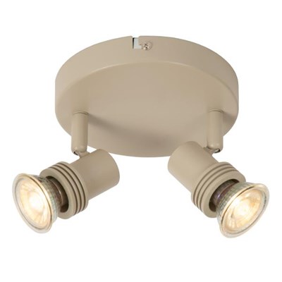 Lucide KIANTI - Deckenstrahler - Ø 15 cm - 2xGU10 - Taupe